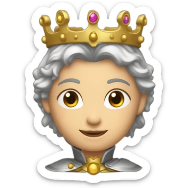 paladin avec une couronne de reine sticker
