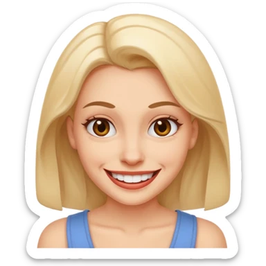 	facial Upselling scam women fake sympathetic smile, predatory grin, saccharine smile, smirk sticker