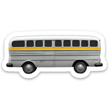 Side view Graphite colored 1956 ghost busters school bus sticker