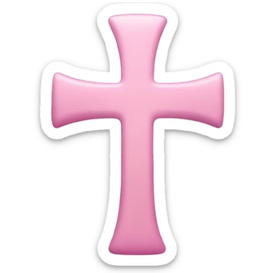 Light pink cross  sticker