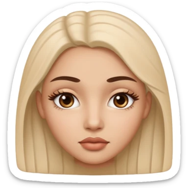 racially ambiguous female face sticker