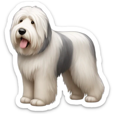 Dog old english sheepdog full-height sticker