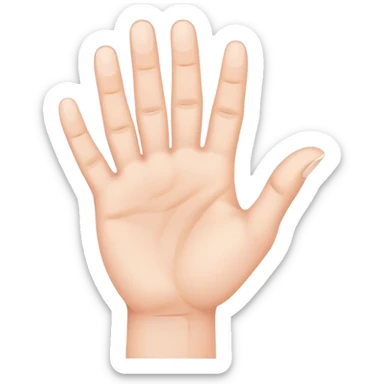 A hand with fingers spread and bent in a grabbing way sticker