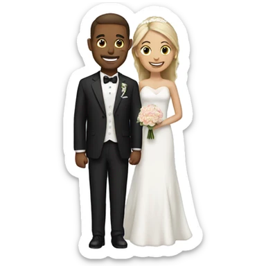 Wedding couple sticker