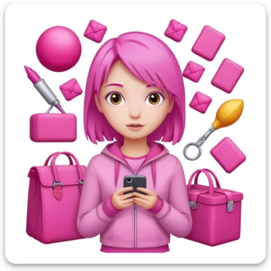 girl everything pink sticker