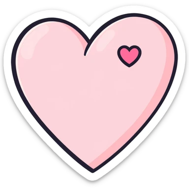 Pink heart sticker