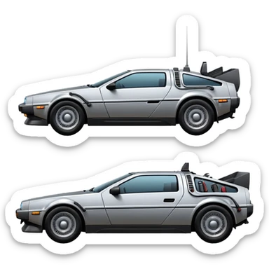 DeLorean DMC-12 driving sticker
