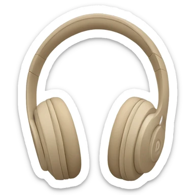 Beats headphones beige sticker