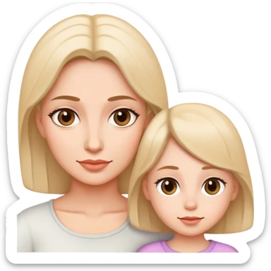 mother and daughter sticker