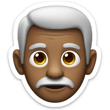 a man with monkey ears and an elephant nose sticker