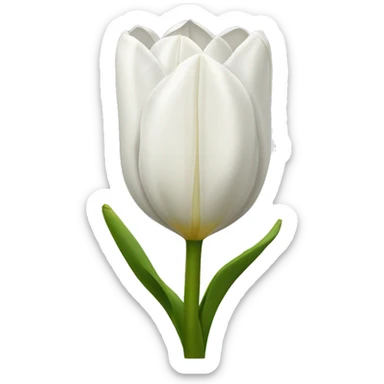 White tulipanes sticker