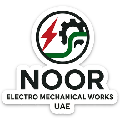 create a logo for company named Noor Electro mechanical Works LLC UAE  sticker