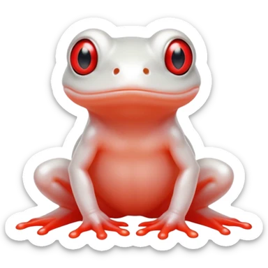 Albino dwarf frog sticker