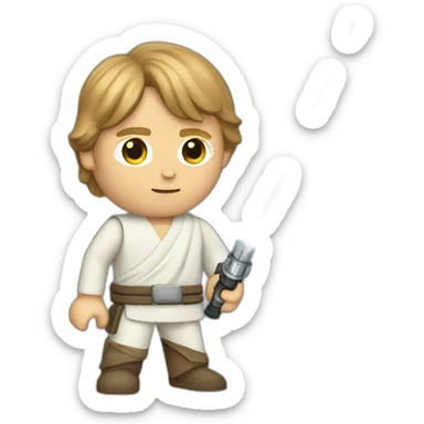 Luke Skywalker with laser sabre sticker