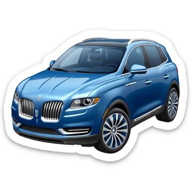 Blue lincoln nautilus car sticker