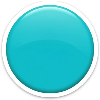 turquoise circle sticker