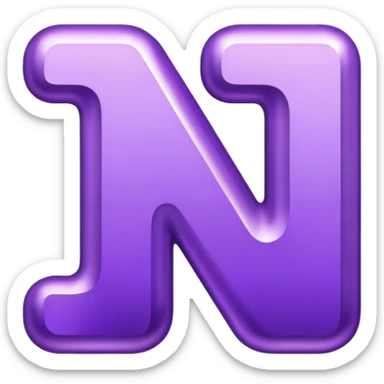 Shiny fancy purple big letters saying "YOU" sticker