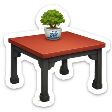 Chinese square table sticker