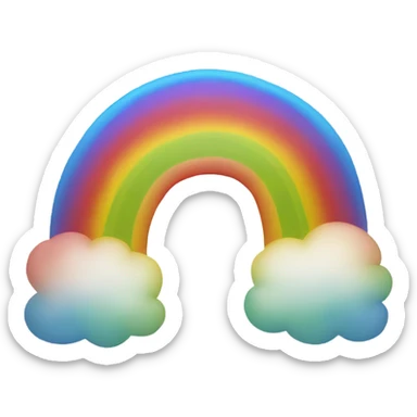 Rainbow semi sticker