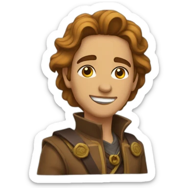 Milei con una melena de león  sticker