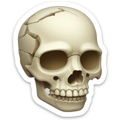 fragmented-skull sticker