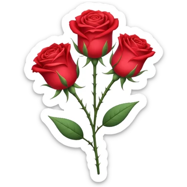 trident entouré de roses (fleurs) sticker