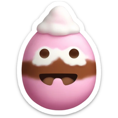 cacao with marshmallow pink christmas mood sticker