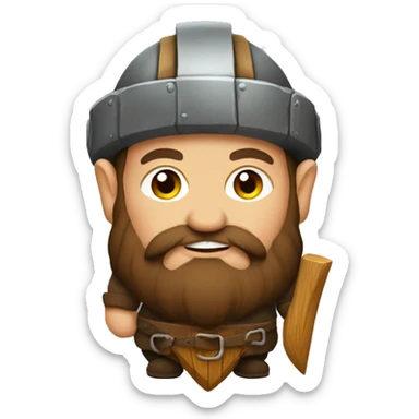 dwarf with miner's pick  sticker