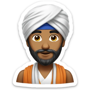 sikh boy with full size turban sticker