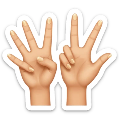 Two hands giving a "spirit fingers" or jazz-hands motion, maybe with little sparkles. sticker