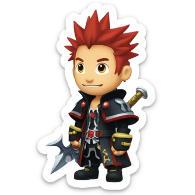 kingdom hearts Axel sticker