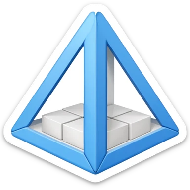 triangle with boxes inside like a bureaucratic system sticker