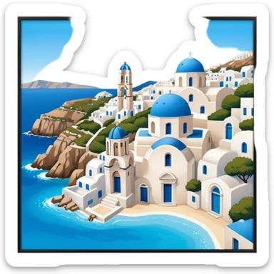 cyclades islands of greece sticker