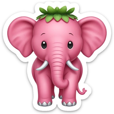 Strawberry elephant sticker