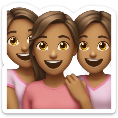 three girls gossiping sticker