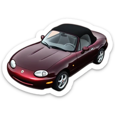 1995 Red Miata mx5 na with pop up headlights sticker