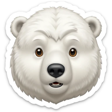 polar bear, chin support, suprise sticker