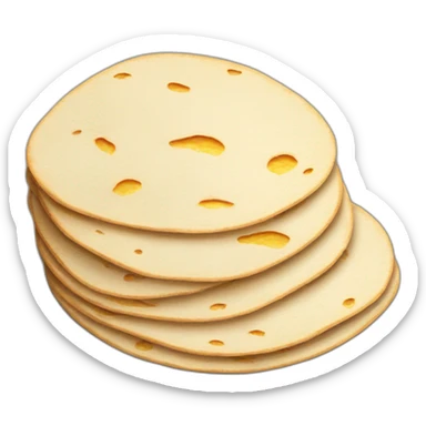 Small Stack of flour tortillas with some grill marks sticker