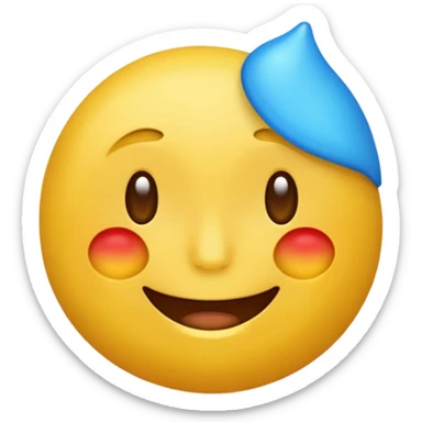Un emoji qui pleure et qui sourit sticker