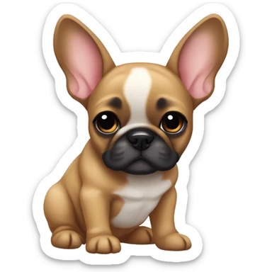 Fawn frenchie pup sticker