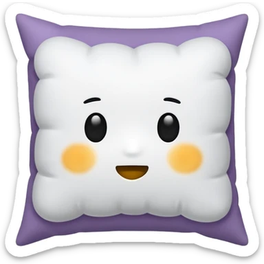 pillow white, no face sticker