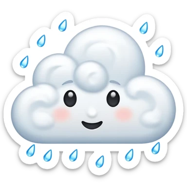 cloud with sparkles  sticker