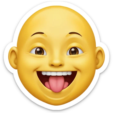 aku mau emoji orang ketawa sambil menjulurkan lidah sticker