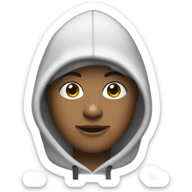 create me a character with Snapchat's Bitmoji style, having a hood with dollar-shaped eyes sticker