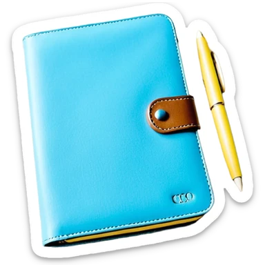 Картонная папка со списком выполненных дел sticker