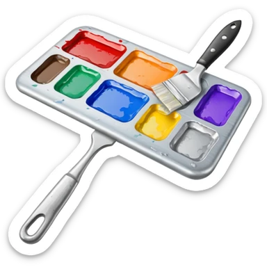 Palette paint knife, only knife sticker