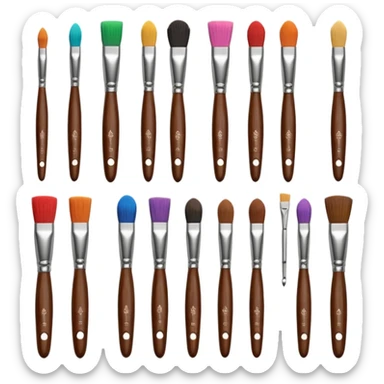 artist brushes sticker