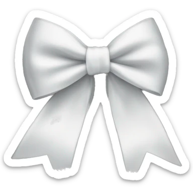 white satin bow sticker