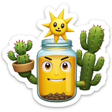 Brawl Stars Spike throws a jar sticker