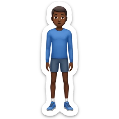Black man with skinny legs sticker
